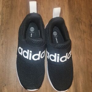 adidas Kids Black and White Slip-On Sneakers